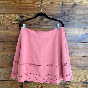 Ann Taylor Loft Laser Cut Scalloped hem skirt size 12